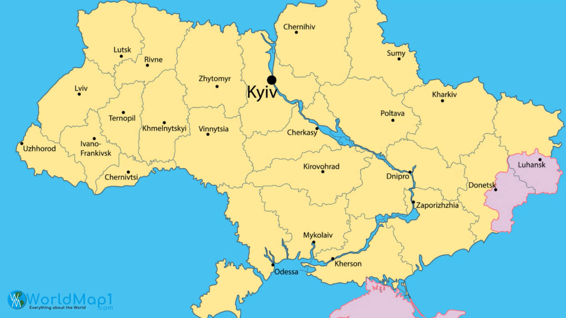 Karte von Tschernihiw, Ukraine